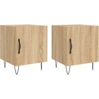 Bedside Cabinets 2 pcs Sonoma Oak 40x40x50 cm Engineered Wood vidaXL