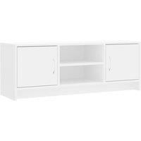 vidaXL TV Cabinet, TV Stand with Doors and Shelves, Media Console for Bedroom Living Room, Sideboard, Modern Style, White Engineered Wood