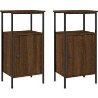 Bedside Cabinets 2 pcs Black 41x31x80 cm Engineered Wood vidaXL
