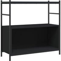 Bookshelf Book Cabinet Book Rack Bookcase Engineered Wood and Iron vidaXL