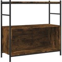 Bookshelf Book Cabinet Book Rack Bookcase Engineered Wood and Iron vidaXL