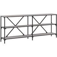 vidaXL Console Table with Engineered Wood and Iron Frame - Grey Sonoma, Modern Design, Perfect for Living Room or Bedroom - 180x30x75cm’