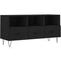 vidaXL TV Cabinet Black 102x36x50 cm Engineered Wood