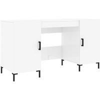 Desk White 140x50x75 cm Engineered Wood vidaXL