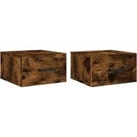 Wall-mounted Bedside Cabinets 2 pcs Concrete Grey 35x35x20 cm vidaXL