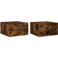 Wall-mounted Bedside Cabinets 2 pcs Grey Sonoma 35x35x20 cm vidaXL
