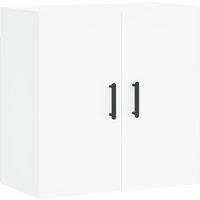 vidaXL Wall Mounted Cabinet - Engineered Wood Construction, White - Storage Space for Living Room, Compact Design for Small Spaces, Display Area on Top