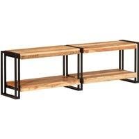 vidaXL Tv Cabinet 140x30x40 cm Solid Wood Acacia, Brown