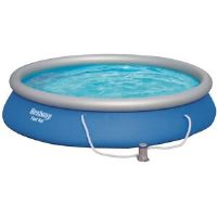 vidaXL Bestway Swimming Pool Set Grey/Blue 457 cm W x 84 cm H