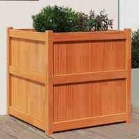 vidaXL Solid Pine Wood Garden Planter - Spacious Outdoor Planter in Wax Brown for Vegetables, Flowers or Plants, Rustic Design for Garden, Patio and Balcony Use