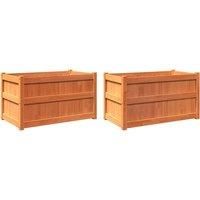 Garden Planters 2 pcs Solid Wood Pine vidaXL