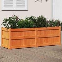 Garden Planter White 150x50x50 cm Solid Wood Pine vidaXL