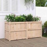 Garden Planter White 150x50x70 cm Solid Wood Pine vidaXL