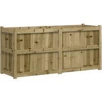 Garden Planter White 150x50x70 cm Solid Wood Pine vidaXL