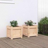 Garden Planters Patio Flower Pot Plant Pot Planter Box Solid Wood Pine vidaXL