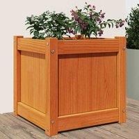 vidaXL Garden Planter Wax Brown 40x40x40cm Solid Wood Pine