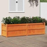 vidaXL Garden Planter Wax Brown 180x50x50 cm Solid Wood Pine