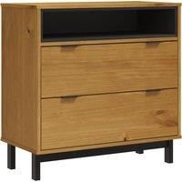 vidaXL Drawer Cabinet FLAM 80x40x80 cm Solid Wood Pine