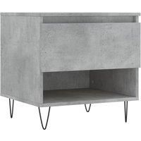 vidaXL Coffee Table in Concrete Grey - Engineered Wood Side Sofa Table with Metal Legs and Storage
