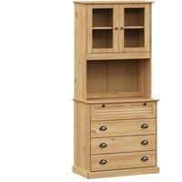vidaXL Highboard Vigo 80x40x176 cm Solid Wood Pine, Brown