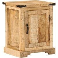 vidaXL Solid Mango Wood Bedside Cabinet - 40x35x50 cm - Modern Rectangular Brown Nightstand
