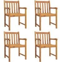 Garden Chairs Outdoor Stackable Dining Chair Armchair Solid Wood Teak vidaXL