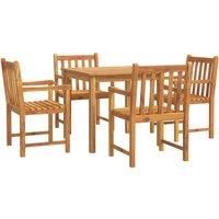 Garden Dining Set Wooden Outdoor Table and Chair Set Solid Wood Teak vidaXL