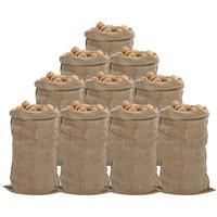 vidaXL Jute Sacks 10 pcs 65x135 cm 100% Jute 340 gsm