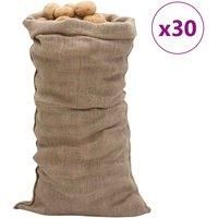Jute Sacks 30 pcs 60x105 cm 100% Jute 220 gsm vidaXL