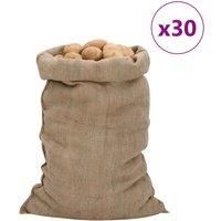 Jute Sacks 30 pcs 65x135 cm 100% Jute 340 gsm vidaXL