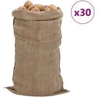 Jute Sacks 30 pcs 65x135 cm 100% Jute 340 gsm vidaXL