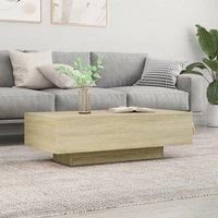 vidaXL Coffee Table Tea Accent End Sofa Table - Sonoma Oak, Engineered Wood, Modern Rectangular Design, Living Room Furniture, 100 x 49.5 x 31 cm