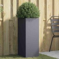 Planter Raised Garden Bed Plant Pot Flower Pot Grey Weathering Steel vidaXL