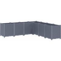 Garden Planter Outdoor Flower Pot Patio Herb Planter Pot Flower Box PP vidaXL