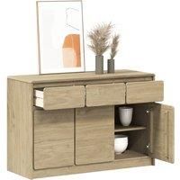 vidaXL Sideboard SAUDA Oak 114x43x75.5 cm Solid Wood Pine