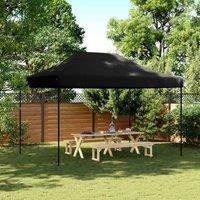 vidaXL Pop-Up Event Gazebo - Black 410x279x315 cm, Powder-Coated Steel Frame, Oxford PVC-Coated Canopy, Foldable Design Outdoor Event Tent