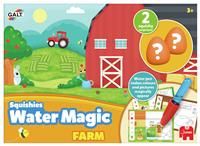 Galt Water Magic Squishies Farm Reusable Colouring Books for Children, Reusable Pictures for Kids to Colour, Magically Reveal Hidden Pictures with Water Pen & Squishy Surprises, Ages 3 Years Plus