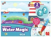 Galt Water Magic Squishies Sea Reusable Colouring Books for Children, Reusable Pictures for Kids to Colour, Magically Reveal Hidden Pictures with Water Pen & Squishy Surprises, Ages 3 Years Plus