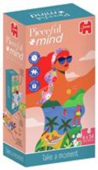 Jumbo Pieceful Mind Puzzles - Take A Moment, 7-Day Mindful Adults Jigsaws Set – 6 Daily 54 Piece Jigsaw Puzzles & Secret 7th Puzzle Included – Screen-Free Puzzle Set & Bonus Colouring Activity