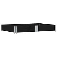 vidaXL Stackable Wooden Garden Planter - Black Pine Wood Outdoor Flower Box, 150x100x21.5 cm, Foldable Design, Open Bottom, Adjustable Shape