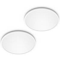 Philips LED SuperSlim 2-pack white IP44 30cm 2,700K