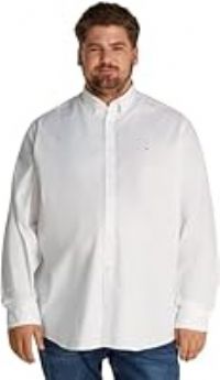 Tommy Hilfiger Men’s Flex Poplin Solid Regular Fit Shirt, White (White), 3XL