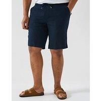 Tommy Hilfiger Big & Tall Brooklyn Linen Shorts - Navy
