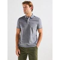 Tommy Hilfiger Regular Fit Oxford Micropattern Polo Shirt - Dark Grey