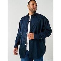 Tommy Hilfiger Men’s Flex Poplin Solid Regular Fit Shirt, Blue (Desert Sky), 5XL