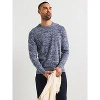 Tommy Hilfiger Cotton Linen Crew Neck Knitted Jumper - Dark Grey