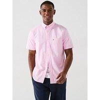 Tommy Hilfiger Regular Fit Heritage Short Sleeve Oxford Shirt - Light Pink