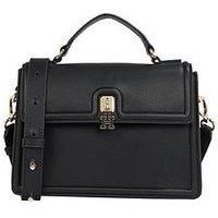 Tommy Hilfiger Eternity Mini Satchel Handbag Shoulder Bag Black, black