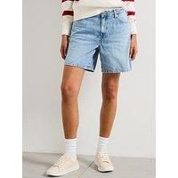 TOMMY HILFIGER Women/'s Sia Mom Fit Denim Shorts, Blue (Sia), 32W