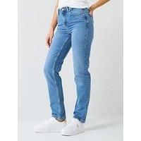 TOMMY HILFIGER Women/'s Classic Straight Uma Mid Rise Jeans, Blue (Uma), 32W/28L